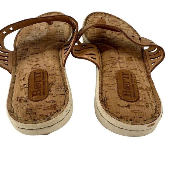 Born Sandals Brown Genuine Leather Womens Size 9 Eliora Thong Flip Flop Boho - Picture 6 of 9